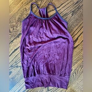 Lululemon No Limit Tank, size 6. Burgundy maroon, built in bra.